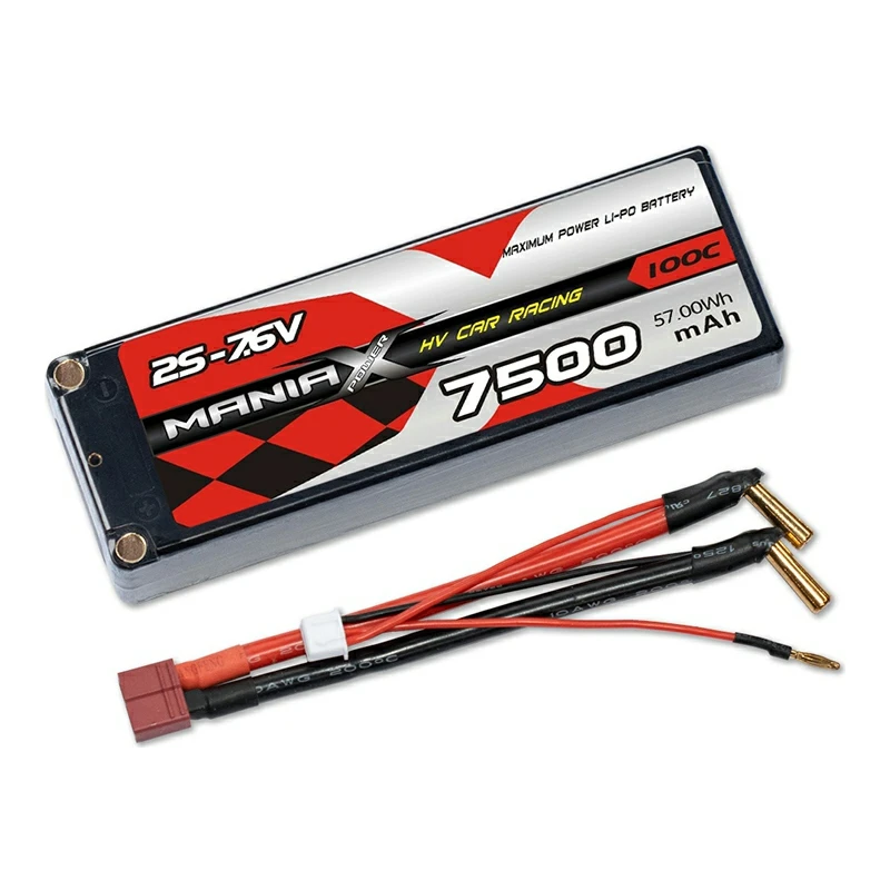 Μπαταρία αγωνιστικού αυτοκινήτου HV Lipo 2S-7.6V 7500mAh 100C Hardcase