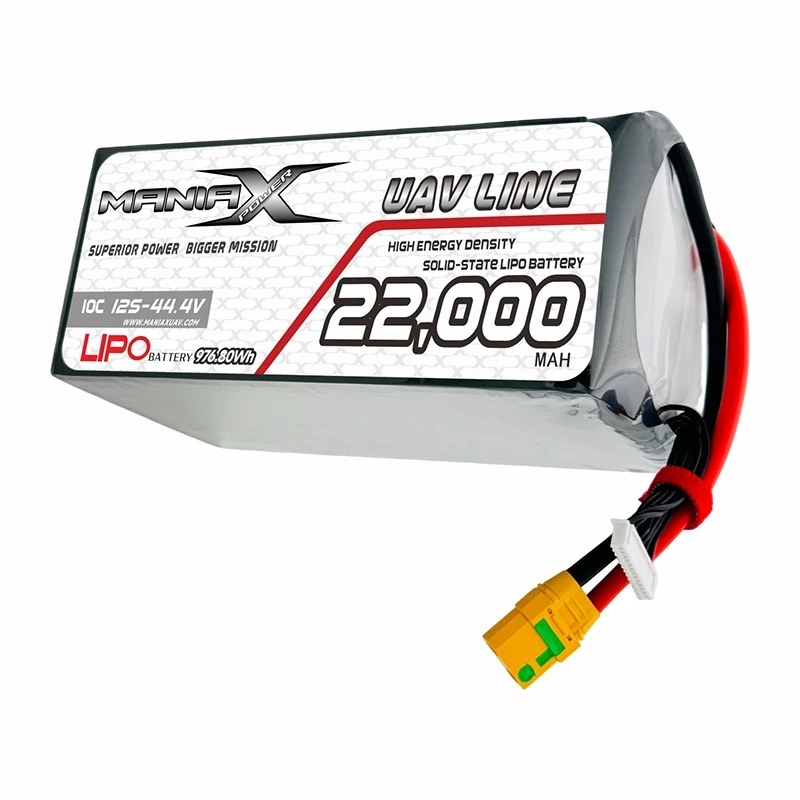 ManiaX Solid-State Lipo 12S-44.4V 22.000mAH 10C Drone & UAV Battery