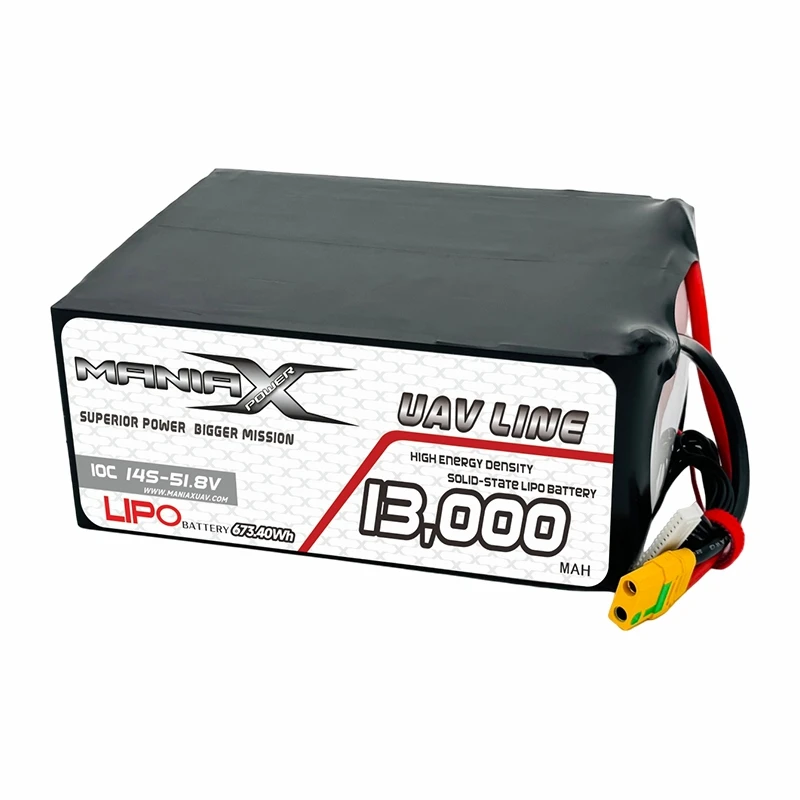 ManiaX Solid-State Lipo 14S-51.8V 13.000mAH 10C Drone & UAV Battery
