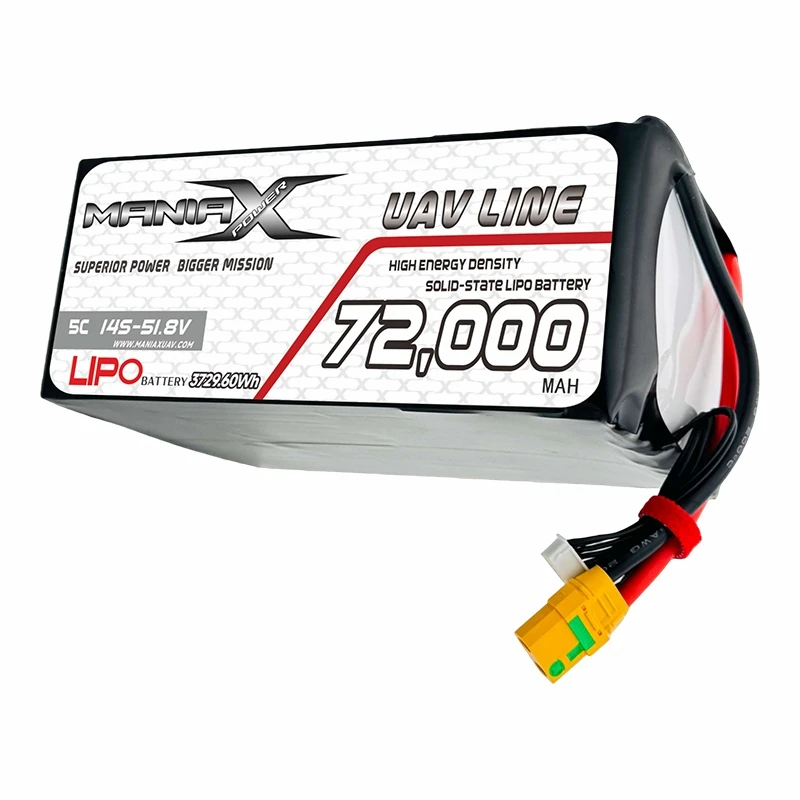 400Wh/Kg Στερεά-State Lipo 14S-51,8V 72.000mAh 5C Drone/UAV/eVTOL/Μπαταρία Multi-Rotors